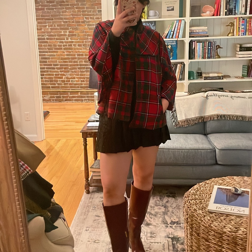 Pendleton Tartan Virgin Wool Cape Coat